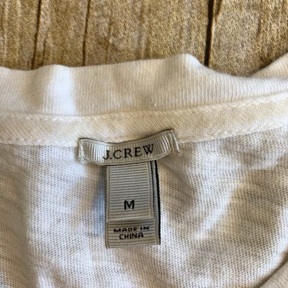 J. Crew 3/4 sleeve blouse with silver ribbon Sz M - Picture 3 of 3